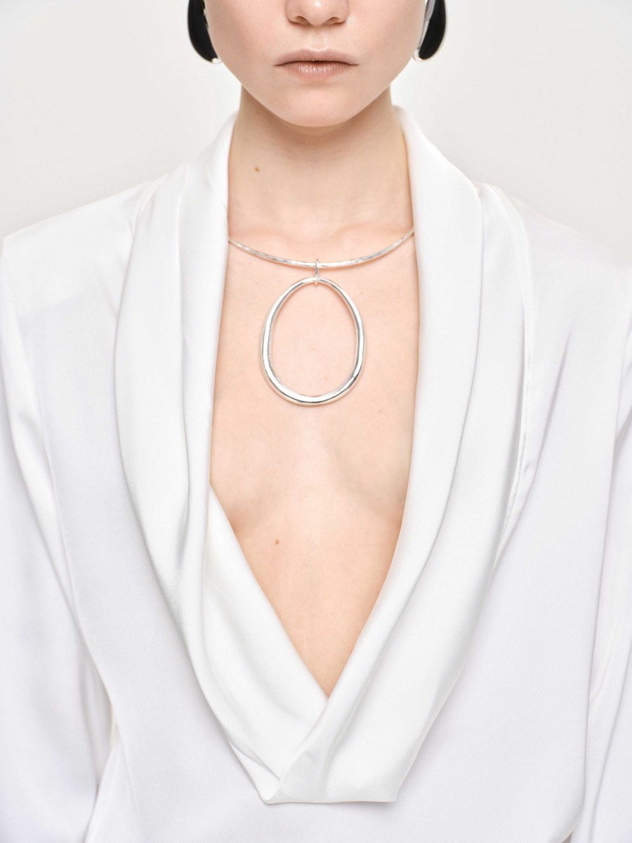 Source Unknown Loop-Halsband, Silber | Kleidung