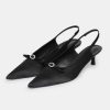 Source Unknown Sifua Slingback-Sandalen Mit Vorderer Schnalle, Schwarz | Schuhe & Taschen