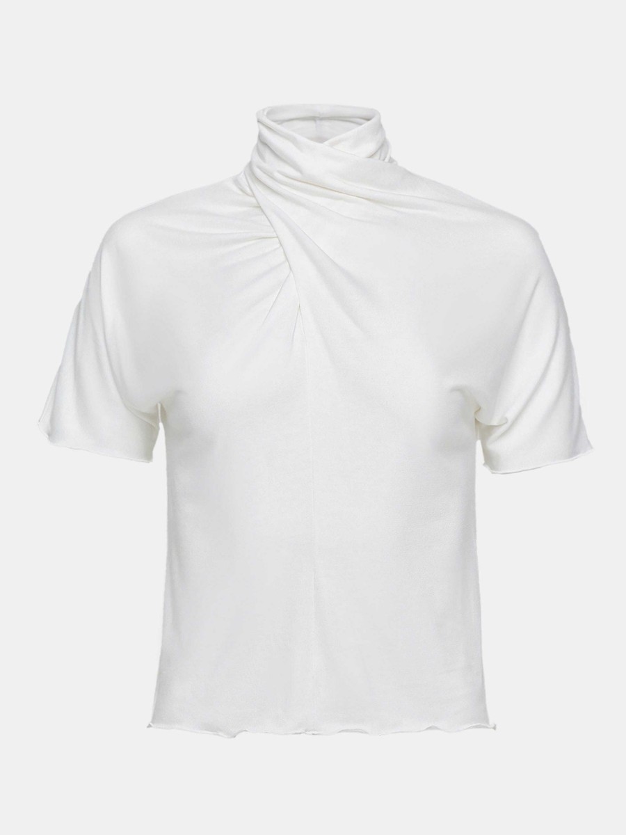 Source Unknown Daye Cross Neck T-Shirt, Weis | Oberteile