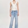 Source Unknown Lange Jeans Mit Geradem Bein, Helles Vintage-Blau | Denim