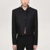 Source Unknown Kurzer Blazer Mit Sisilia-Schleife, Schwarz | Zubehor