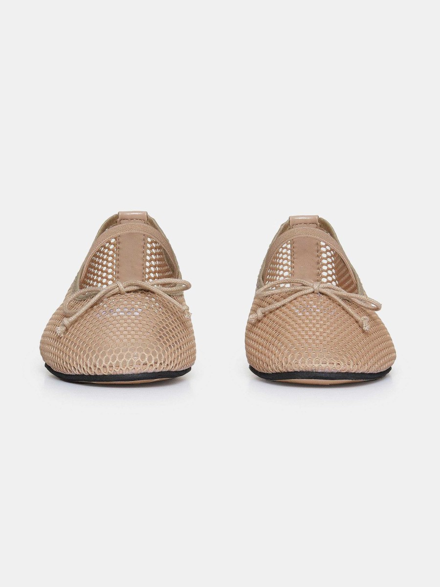 Source Unknown Mary Jane Mesh-Ballerinas, Taupe | Schuhe & Taschen