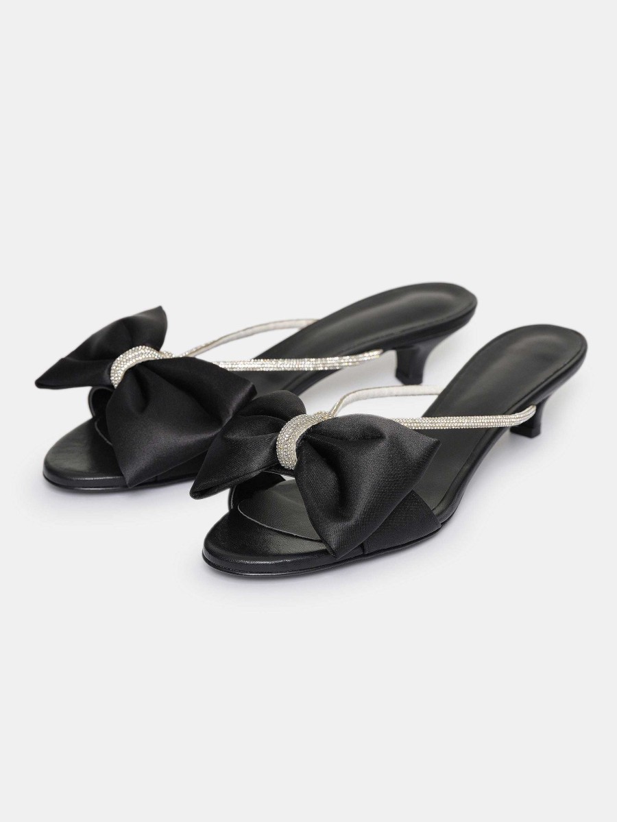 Source Unknown Kaia Kristallverzierte Mules, Schwarz | Schuhe & Taschen