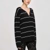 Source Unknown Pullover Mit Tiefem V-Ausschnitt, Schwarz | Kleidung