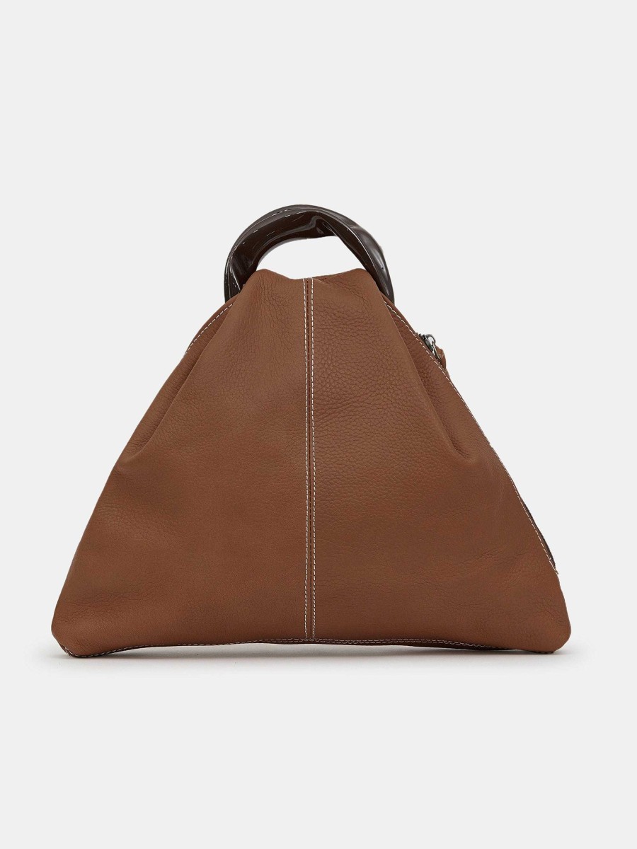 Source Unknown Triangel-Tasche Aus Kalbsleder, Brunett | Kleidung