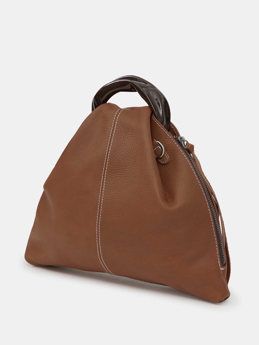 Source Unknown Triangel-Tasche Aus Kalbsleder, Brunett | Schuhe & Taschen