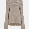 Source Unknown Becca Ubergroser High-Roll-Strickpullover, Kokosnuss | Zubehor