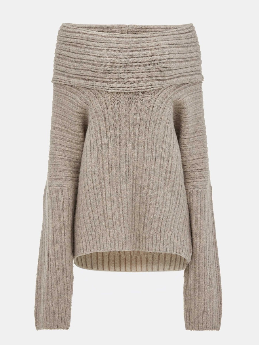 Source Unknown Becca Ubergroser High-Roll-Strickpullover, Kokosnuss | Zubehor