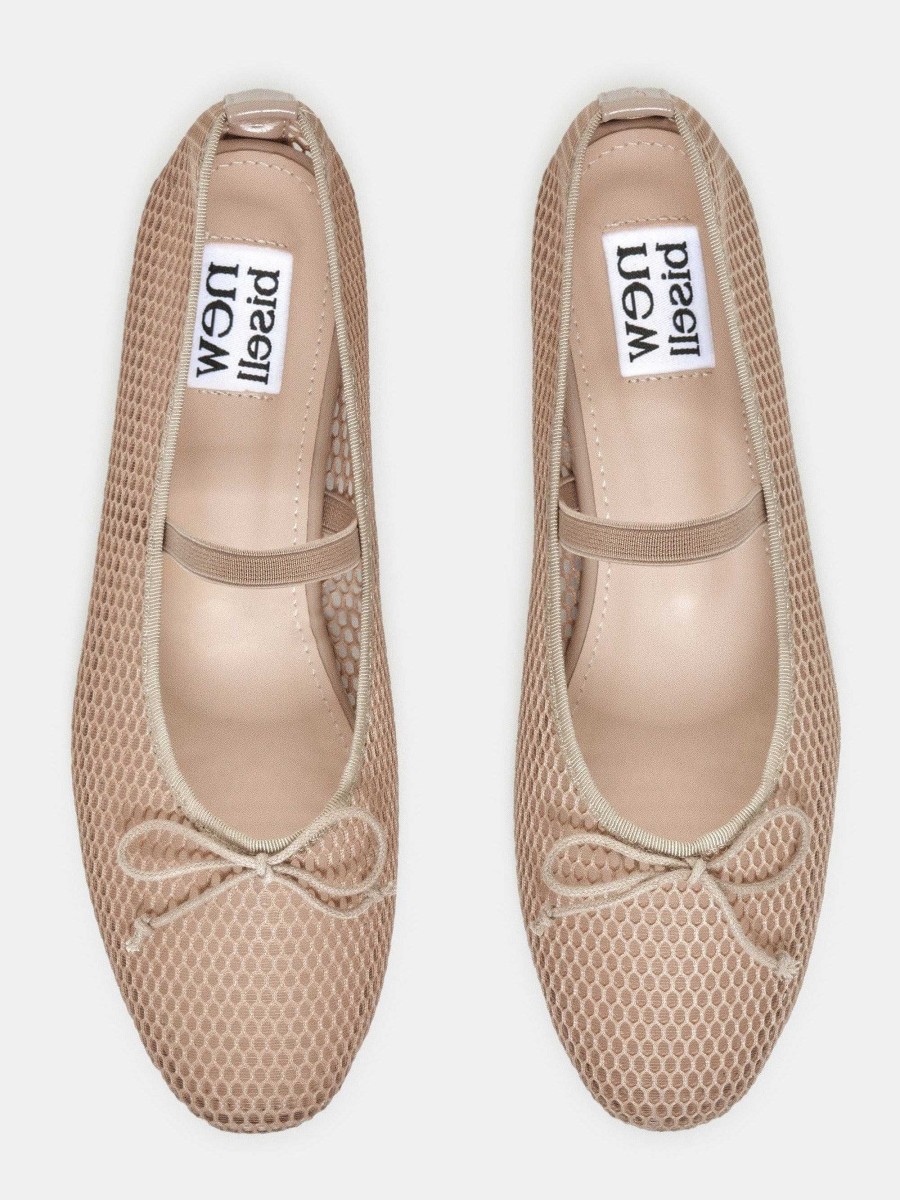 Source Unknown Mary Jane Mesh-Ballerinas, Taupe | Schuhe & Taschen