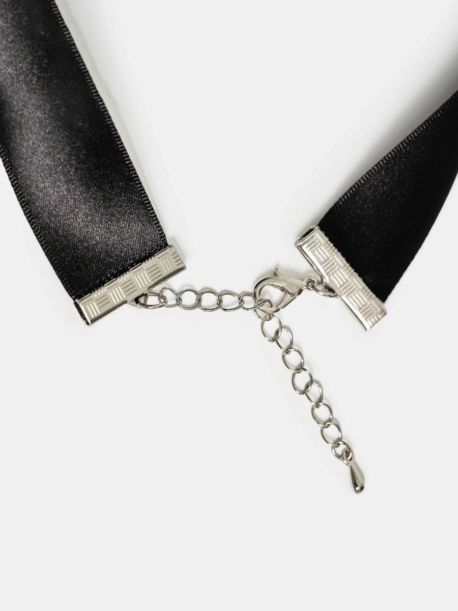 Source Unknown Halsband Mit Satinschleife, Schwarz | Zubehor