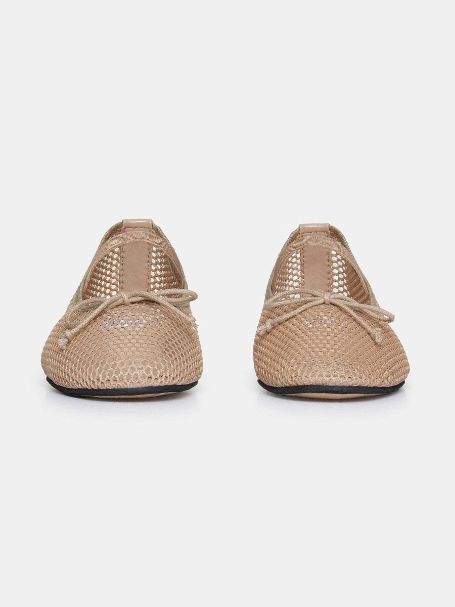 Source Unknown Mary Jane Mesh-Ballerinas, Taupe | Schuhe & Taschen