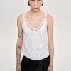 Source Unknown Intersia Blumen-Tanktop, Weis | Kleidung