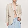 Source Unknown Blazer Mit Lederbesatz, Canvas | Kleidung