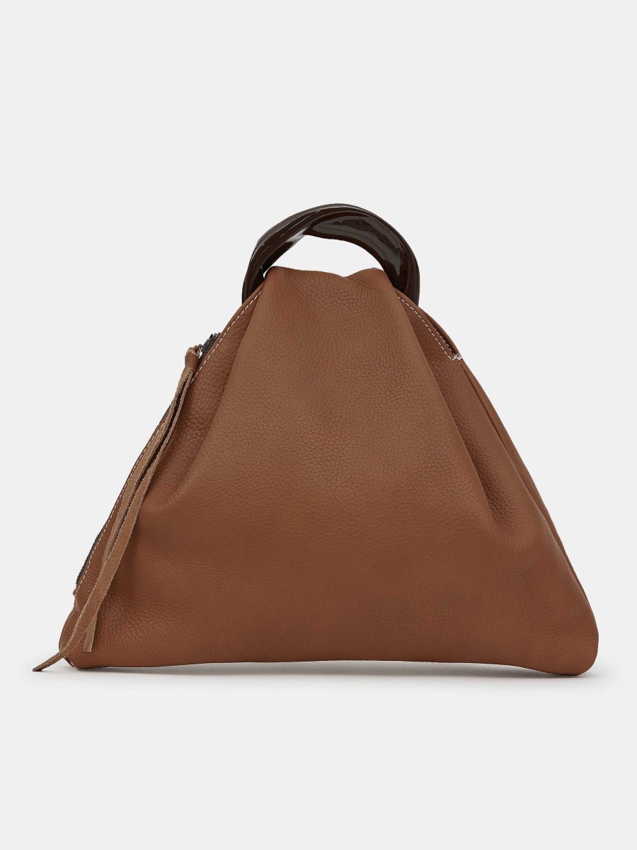 Source Unknown Triangel-Tasche Aus Kalbsleder, Brunett | Kleidung