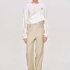 Source Unknown Gabardine-Hose Mit Geradem Bein, Beige | Kleidung