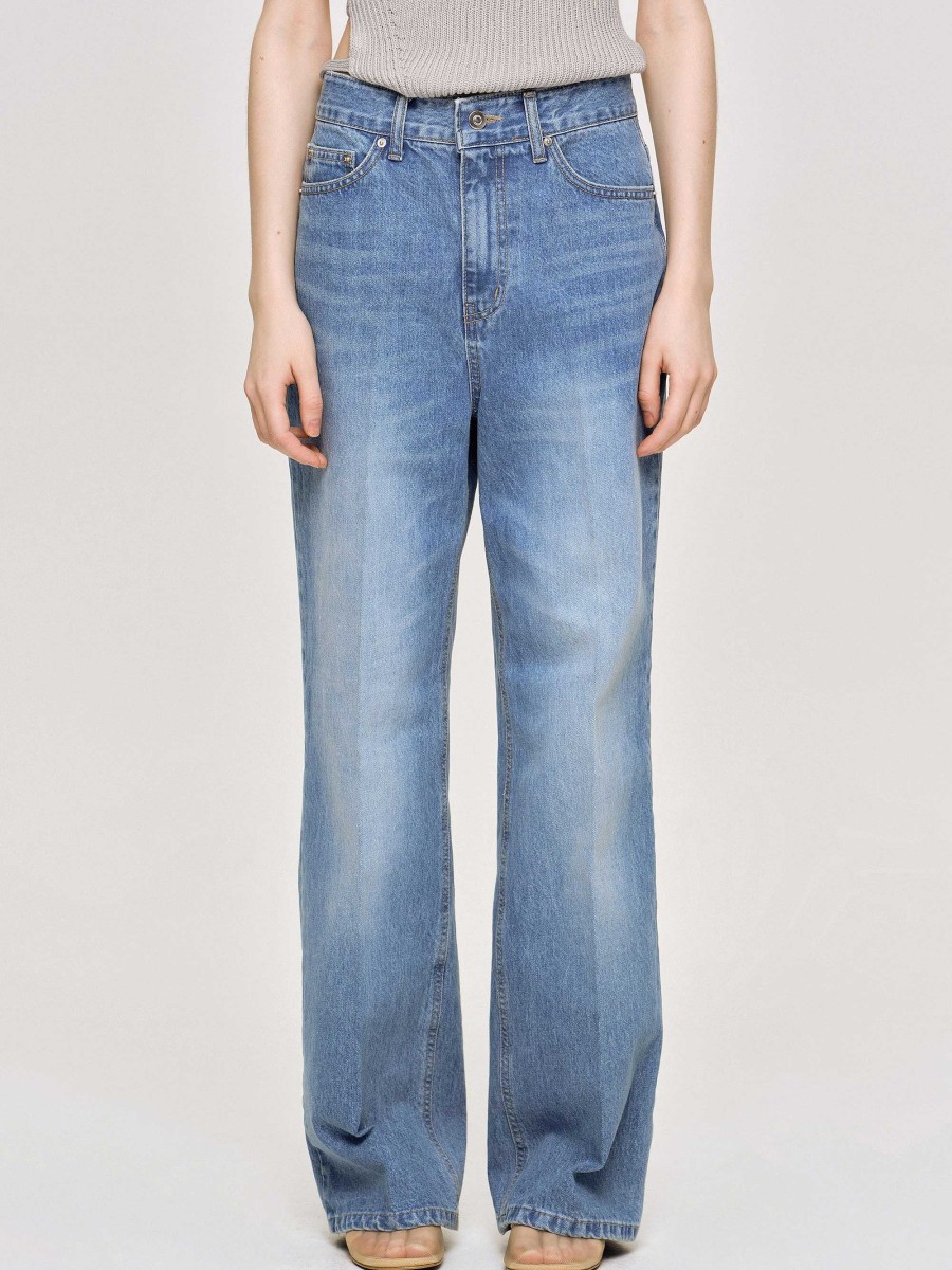 Source Unknown Relaxed Straight Jeans, Mittlere Waschung | Kleidung