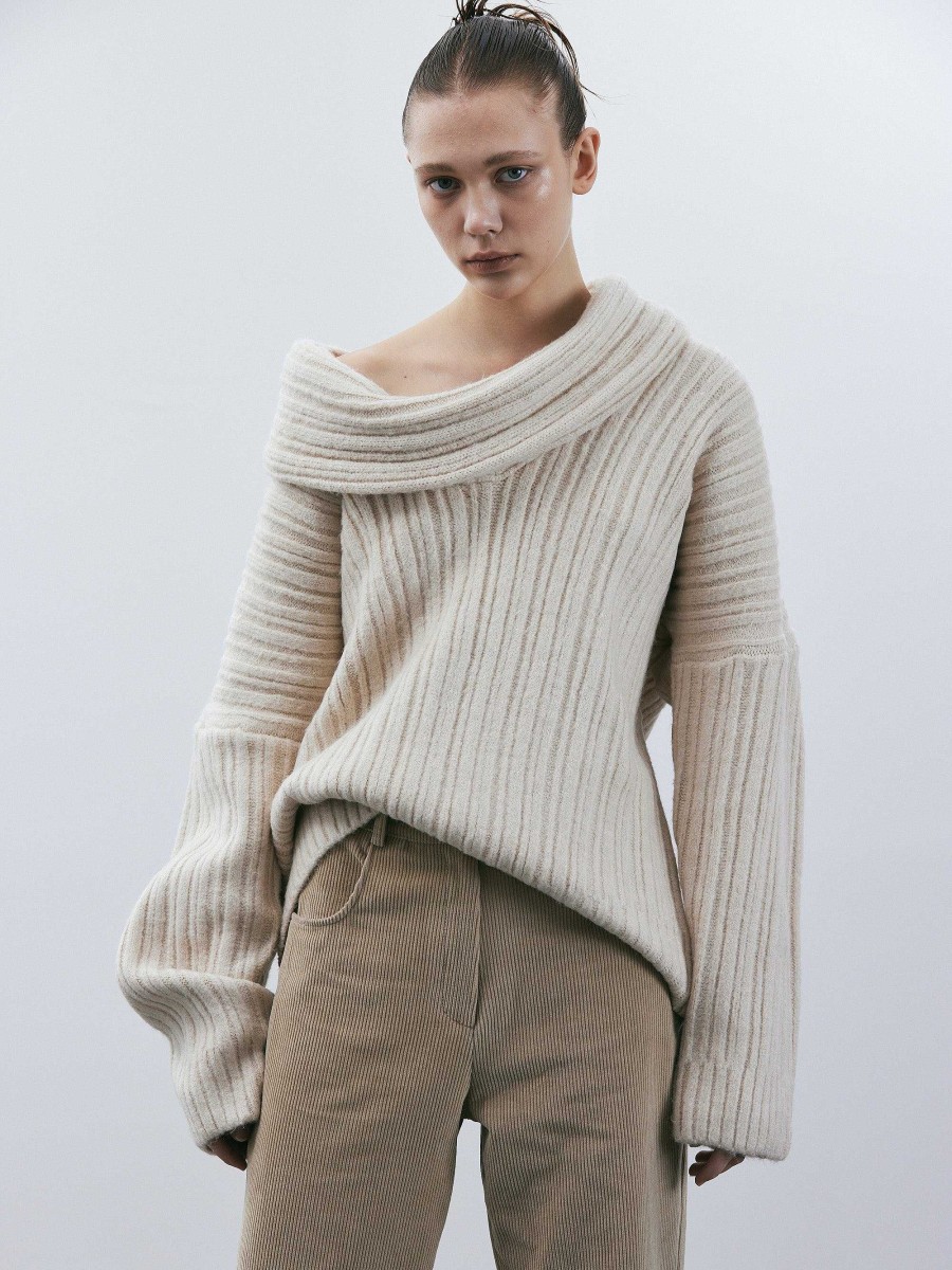 Source Unknown Becca Ubergroser High-Roll-Strickpullover, Birke | Zubehor