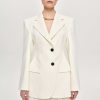 Source Unknown Poldo Sanduhr-Blazer, Creme | Kleidung